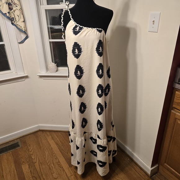 Pretty Garden Dresses & Skirts - PRETTYGARDEN Summer One Shoulder Maxi Dress Printed Flowy Boho Long Size L NWT